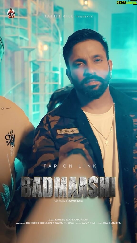 Sara Gurpal Instagram - BADMAASHI by @simmie_live is out Now 🚀 Feat. @dilpreetdhillon1 @saragurpals @itsafsanakhan Watch full video for the surprise 👾 #badmaashi