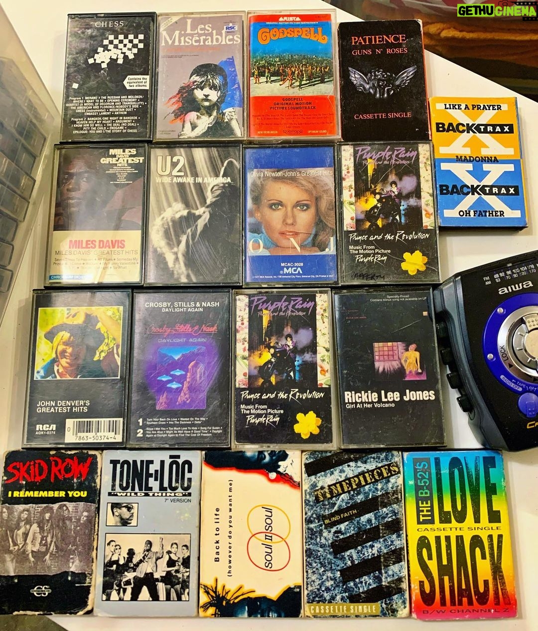 Sarah Rafferty Instagram - While attempting to address the hoarding situation that is my garage, I came upon a box. First of all, #cassingles. Second of all, if Marie Kondo said we could save just one….which would you choose?