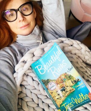Sarah Rafferty Instagram - I have “accomplished” nothing on my lock down to do list. Nada. Not one single thing, don’t even think about looking in my garage or closet. I have spent some time examining my programming around progress, productivity and accomplishing. I’ll have to get back to you on that front... I’m still processing. Meantime, I have read some incredible books. Many of them recommended by my sister wife @christinelennonplus2, who somehow intuits just what the literary doctor orders.... this one made me ugly cry, in a good way. And it felt like a much yearned for trip to Italy. What are you reading? I just started one my mom sent, #Hamnet and it’s great. What should I send Christine who sent me Beautiful Ruins and Writers and Lovers recently, or my Mom who sends the whole family stacks and stacks every Christmas?