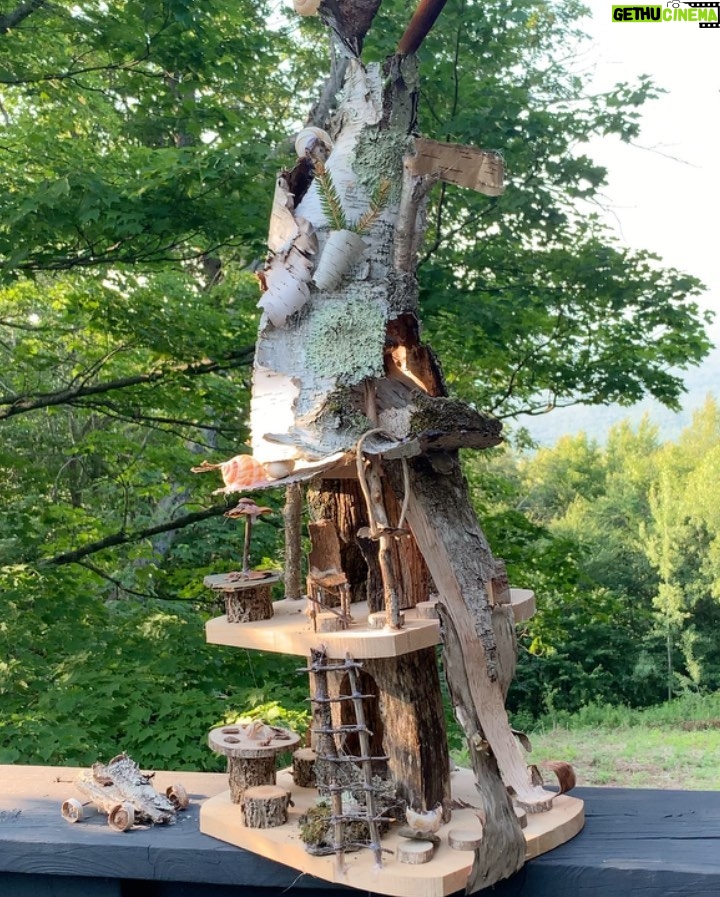 Sarah Rafferty Instagram - We made a TikTok house for #fairies. Question: are we glue gun #influencers yet?