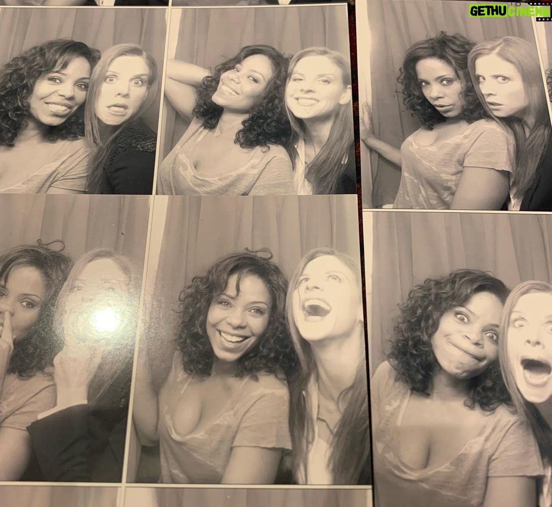 Sarah Rafferty Instagram - Insanely grateful for this magical friendship that spans three decades. Happy happy birthday to my sunshine ride or die. We love you forever and ever Auntie NaNa. @sanaalathan #tbt to Vegas 2007, backstage in CT 1995 (wtf 😂), Toronto 2013