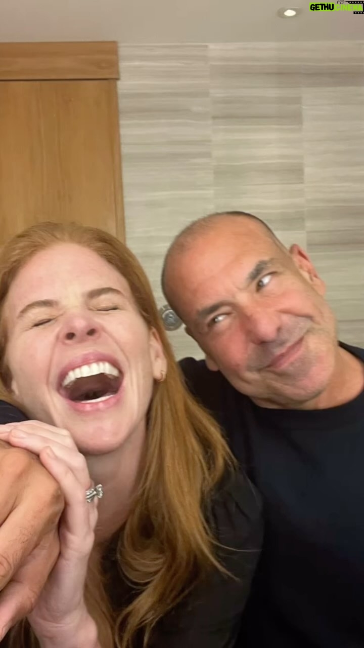 Sarah Rafferty - 227.9K Likes - I saw my friend. We tried to selfie. #middleage. #ad