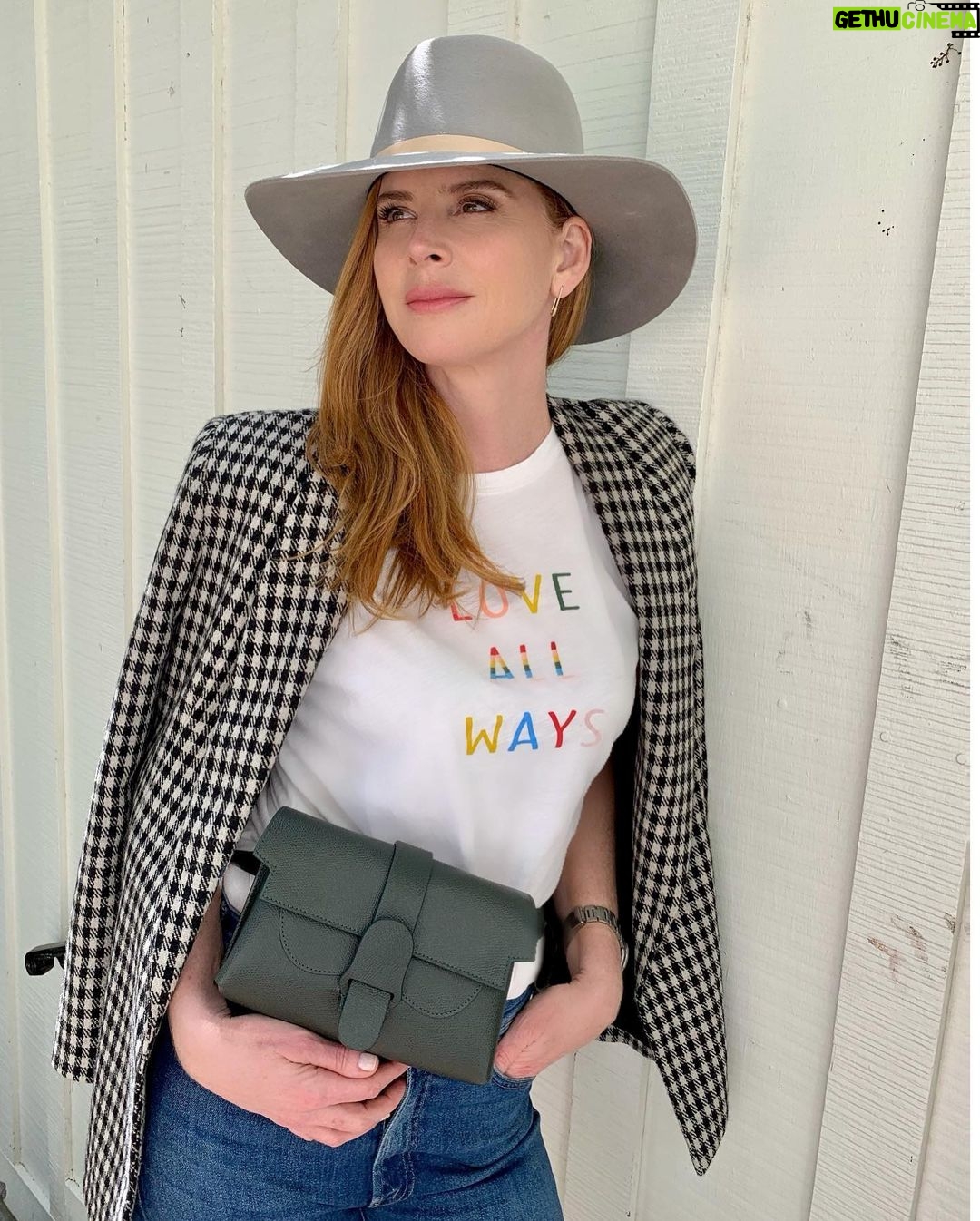 Sarah Rafferty - 177.4K Likes - Hi friends, this April, in honor of earth month, I am excited to partner with my favorite handbag company @Senreve. Please tune in tomorrow at 10 am Pacific time for an IG Live with my friend and Senreve founder, Coral Chung. We are going to talk about her journey launching a luxury brand, female entrepreneurship, and Senreve’s efforts in sustainability, including the launch of their Handbag Revival event. Please leave any questions you’d like me to ask @coralllista below. I hope you can join us. 😘 📷cred @dklahair #ad