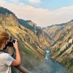 Sarah Rafferty Instagram - So THAT’S why they call it #Yellowstone. Worth the 19 hours in the car. #breathtaking #latergram Yellowstone National Park