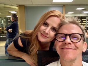 Sarah Rafferty Instagram - One year ago. Waiting to shoot my last scene. Waiting to walk me home. (Hi Ross.)