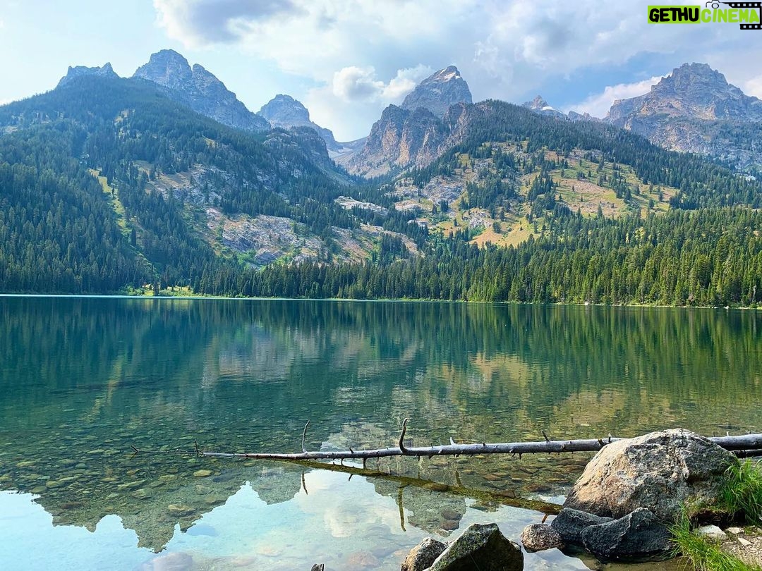 Sarah Rafferty Instagram - Social distance feels slightly less brutal here. #grandtetonnationalpark #tetons #wyoming #yeahiswaminit #worththedrive Bradley Lake Trail