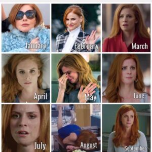 Sarah Rafferty Instagram - So many hilarious comments in my stories, that I’m gonna leave this here with my pitch for the last quarter. Swipe. 
Also leaning into my quarandream of appearing to be bffs with @reesewitherspoon. 
I can’t claim to have made this. All thanks to  @sarahraffertypics for lightening the mood. 
What month are you?