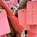 Sarah Rafferty Instagram - Safely visited the wishing tree at Descanso Gardens today. And I cried, (like you told me too @michaelmedicola) and just like I did when I visited Shrines and Temples in Japan and read the prayers handwritten and hung up on small wooden plaques (with @mauracraig1). At the time I thought it might be the jet lag. Today I know it’s the reminder that we are all so much more alike than we are different. My little one will get her wish, but over zoom this year. And we will hold out hope for next Christmas. Meantime I join the prayers I read today (swipe). May everyone have a home; I wish Marie and everyone like her peace in their time of such grief; may your life be happy and healthy and may LOVE ALWAYS FIND YOU; to Jackson’s Aunt, I pray your “darling nephew”will be cured of cancer; may the states be truly united in love; may Covid be over; and above all may there be MORE MAGIC.