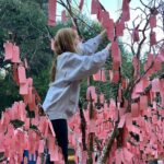 Sarah Rafferty Instagram - Safely visited the wishing tree at Descanso Gardens today. And I cried, (like you told me too @michaelmedicola) and just like I did when I visited Shrines and Temples in Japan and read the prayers handwritten and hung up on small wooden plaques (with @mauracraig1). At the time I thought it might be the jet lag. Today I know it’s the reminder that we are all so much more alike than we are different. My little one will get her wish, but over zoom this year. And we will hold out hope for next Christmas. Meantime I join the prayers I read today (swipe). May everyone have a home; I wish Marie and everyone like her peace in their time of such grief; may your life be happy and healthy and may LOVE ALWAYS FIND YOU; to Jackson’s Aunt, I pray your “darling nephew”will be cured of cancer; may the states be truly united in love; may Covid be over; and above all may there be MORE MAGIC.