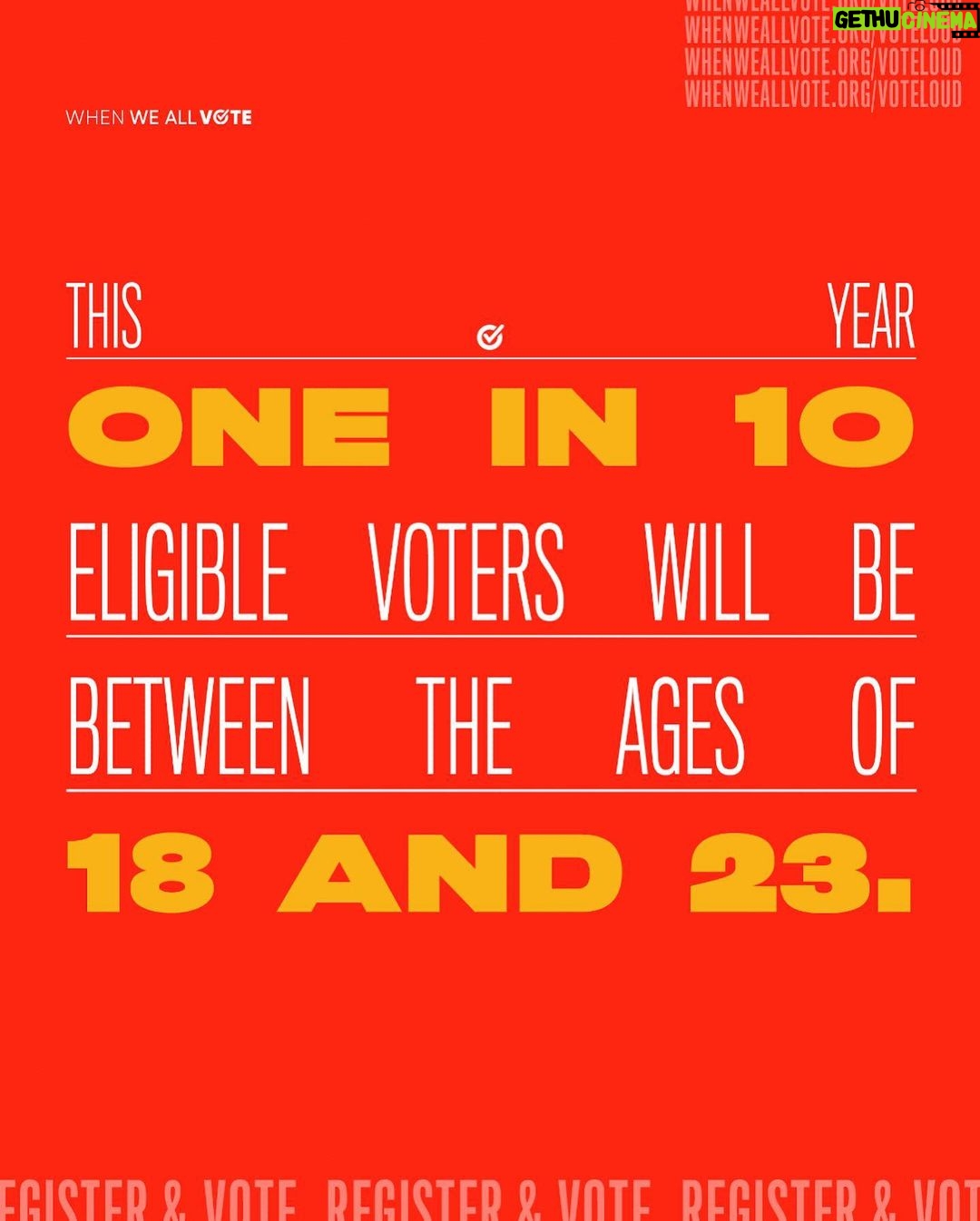 Sarah Rafferty Instagram - Young people are going to be really, REALLY important in this upcoming election. AND here are the stats to prove it. RIGHT NOW one in ten eligible voters are between the ages of 18 and 23, AND if just a fraction of those young voters had voted in states like Arizona and Michigan, they could have been the ✨DECIDING VOTE✨!! To sum it all up, we need young people OUT HERE. Can you join me in making sure we have historic young voter turnout this election? Head to the link in my bio or whenweallvote.org/voteloud and let me know below once you’ve registered and/or made a voting plan! While you are there you can also check out some cool @whenweallvote merch, like this mask created in collaboration with @modistelabel. It’s hypo allergenic, sustainable and made in #NY. Let’s shift the culture around voting and make sure EVERYONE’s voice is heard in our democracy.