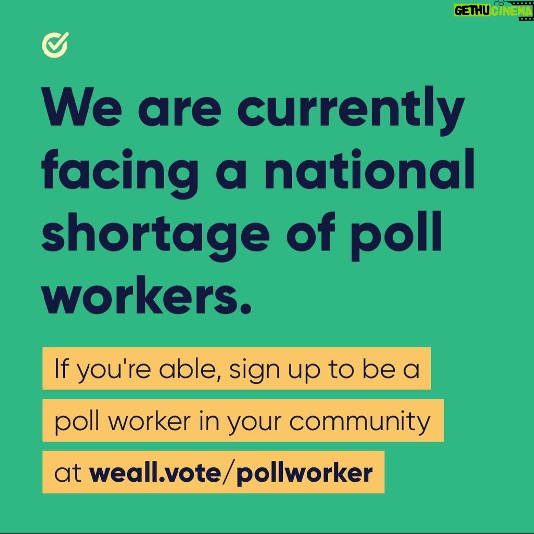Sarah Rafferty Instagram - Without poll workers, polling places will close and voters will be unable to make their voices heard on #ElectionDay On National Pollworker Recruitment Day, I’m helping recruit 250,000 poll workers with @WhenWeAllVote and @PowerthePolls to strengthen our democracy. Help us #PowerthePolls→ weall.vote/pollworker