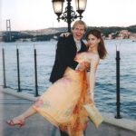 Sarah Rafferty Instagram - #fbf #Istanbul 2004. Happy 22, (one day late) Santtu. I love nothing more than seeing the world with you….and seeing our child troll us on instagram. How did she access photos from the 90’s? 😂🤓🎾🌎🥂 👗via my grandmother’s trunk. The Bosphorus Bridge Of İstanbul