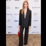 Sarah Rafferty Instagram - Thank you for having me @mptf and thank you for all you do. 💕 Big thanks to @maisonrabihkayrouz 🖤 @louboutinworld @simongjewelry @davestanwell @beau_nelson @hollywoodreporter