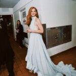 Sarah Rafferty Instagram - Thank you @goldenglobes for inviting me to join old friends and new yesterday. It was a thrill and an honor. So much thanks is due to so many for helping this lady step out with just few days notice. I can never thank my tireless and intrepid manager, Charlton Blackburne, enough for all he does for me….including flying to Paris to deliver this @Lanvin creation. Thank you to our friends @sylvainruffier @camera_lucida_ and the #lanvin team for helping us while still on holiday. Thank you @louboutinworld for fairytale shoes. Thank you @beau_nelson and @davestanwell for the face and the hair and the borderline excessively needy hand holding. Thank you bff @annarothmilner for the world’s most artful and utterly essential taping of the bits on a windy day, 💃 @ohmeredith for the remote hair coloring., 😂 @brazilianbeautybarla for the witchery. @tylerellisofficial 👛 @leonyvonne 💍@joyeriayanes
