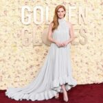 Sarah Rafferty Instagram - Thank you @goldenglobes for inviting me to join old friends and new yesterday. It was a thrill and an honor. So much thanks is due to so many for helping this lady step out with just few days notice. I can never thank my tireless and intrepid manager, Charlton Blackburne, enough for all he does for me….including flying to Paris to deliver this @Lanvin creation. Thank you to our friends @sylvainruffier @camera_lucida_ and the #lanvin team for helping us while still on holiday. Thank you @louboutinworld for fairytale shoes. Thank you @beau_nelson and @davestanwell for the face and the hair and the borderline excessively needy hand holding. Thank you bff @annarothmilner for the world’s most artful and utterly essential taping of the bits on a windy day, 💃 @ohmeredith for the remote hair coloring., 😂 @brazilianbeautybarla for the witchery. @tylerellisofficial 👛 @leonyvonne 💍@joyeriayanes