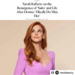 Sarah Rafferty Instagram - #Repost Thank you @newbeauty As a mother of two girls, I really appreciated this this nostalgic and honest conversation about beauty and aging. Also love to @mikascott_pac for conquering my dreaded sun damage. 🤓🙏🏻☀️ ・・・ @iamsarahgrafferty is a force. Beloved for her iconic portrayal of Donna Paulsen in the hit series #Suits, and more recently as Katherine Walter of Netflix’s My Life With the Walter Boys, Rafferty is hitting the screen yet again—this time, starring in @elfcosmetics #SuperBowlad spot alongside some familiar courtroom faces. ⁠ ⁠ In a conversation with Rafferty, the star reflects on the unexpected resurgence of @suitspeacock and its profound impact on viewers’ lives, insights into her connection with her character, and how her real life intersects with her role as Donna.⁠ ⁠ From her most cherished moments with Harvey to beauty tips from her daughters, Rafferty offers a glimpse into her world post-Suits, including her secrets to her most radiant skin yet—link in bio!⁠ ⁠ Written by: @daniellefdooley⁠ ⁠ #sarahgrafferty #dramaseries #Suitsedits #MyLifeWiththeWalterBoys #Americanactress #DonnaPaulsen #DonnaPaulsenedit #netflixseries #suitsseries #suitsshow