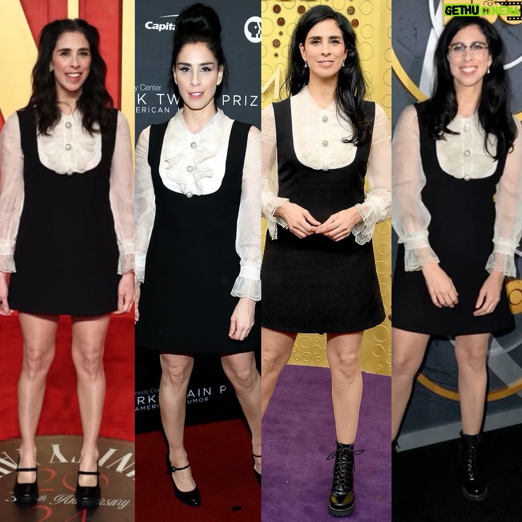 Sarah Silverman - 41.8K Likes - This @miumiu dress has served me well. We had a great run, you and I. I tore your sleeves at the armpit and mended them many times. Thank you, old friend. Time to auction you off for charity. Hopefully someone will want a slightly torn (but mendable!) dress that reeks of Silverman
*Photo assembled by Mr. @brettglam