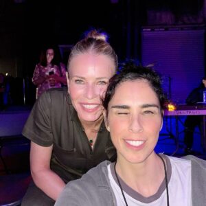 Sarah Silverman Instagram - I cancelled everything this week it’s just all been too much death and violence and rage and retaliations on retaliations and my heart is bleeding but Chelsea said “Sarah it’s our Fucking job to make people laugh so pull it together” and she had me go up before her at her massive show and then I watched her do an entirely new hour Jesus H Christ that woman is prolific. Anyway. Friends are pretty great.