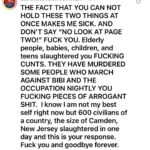 Sarah Silverman Instagram - The DSA of which I was a proud lifetime member, has lost me forever. They posted this 11 hours ago. This is what they felt they needed to post ELEVEN motherfucking HOURS ago. If you swipe right, you can see my comment which they deleted. Over 1000 slaughtered as of now. Girls raped over the bodies of their friends. These are kids, babies, children, teens, elderly, many of whom like my family march in the streets nightly protesting Netanyahu and the occupation THAT’S WHO HAMAS MURDERED you FUCKS. knowing Israel@will retaliate- do you get that they don’t give a FUCK about Palestinian lives????? I am still a democratic socialist like my man, Bernie, who, also despite popular understanding, has nothing to do with this fucked up, arrogant, ignorant, piece of shit group. I don’t like feeling this way and I don’t like acting this way, but here I am. @demsocialists FUCK YOU. You are not real democratic socialists and you sure as fuck aren’t liberal