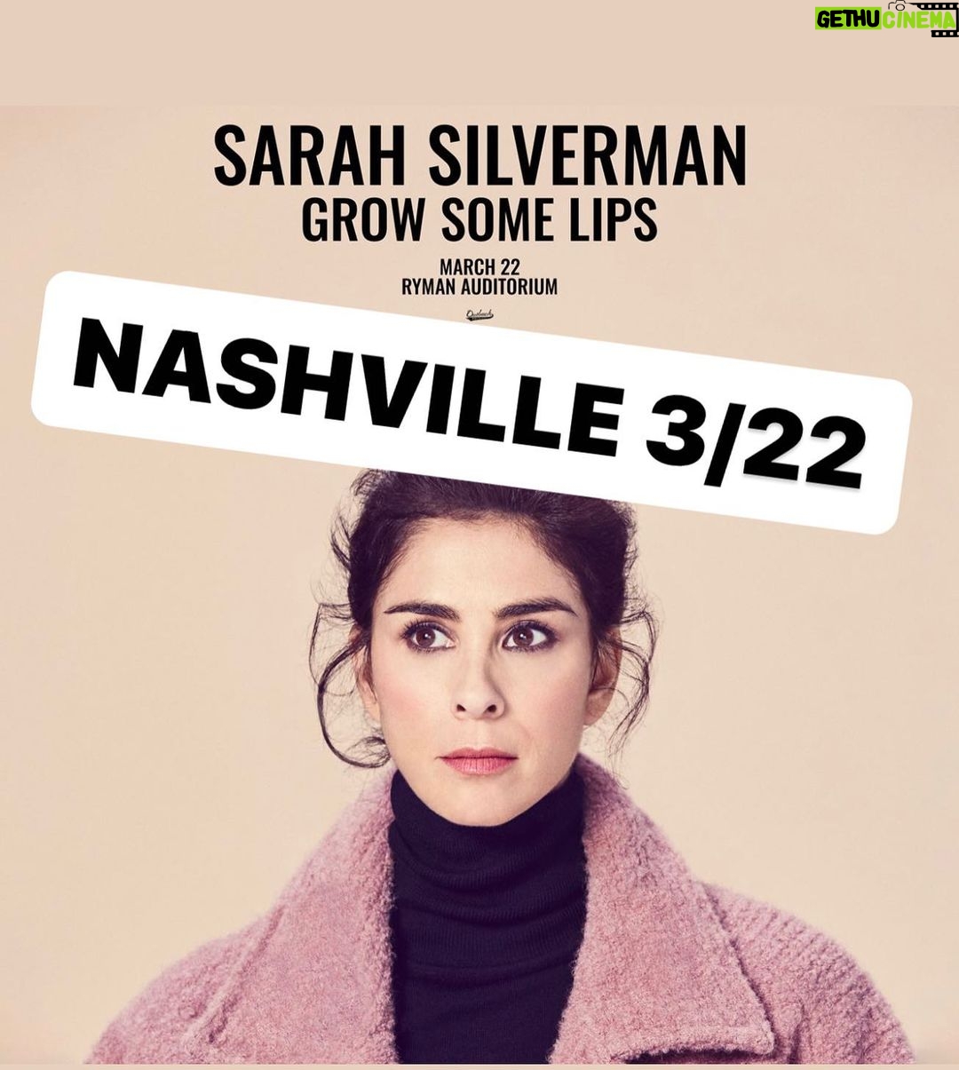 Sarah Silverman Instagram - Get tix at Laylo.com/SarahSilverman
