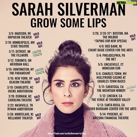 Sarah Silverman Instagram - Get tix at Laylo.com/sarahsilverman