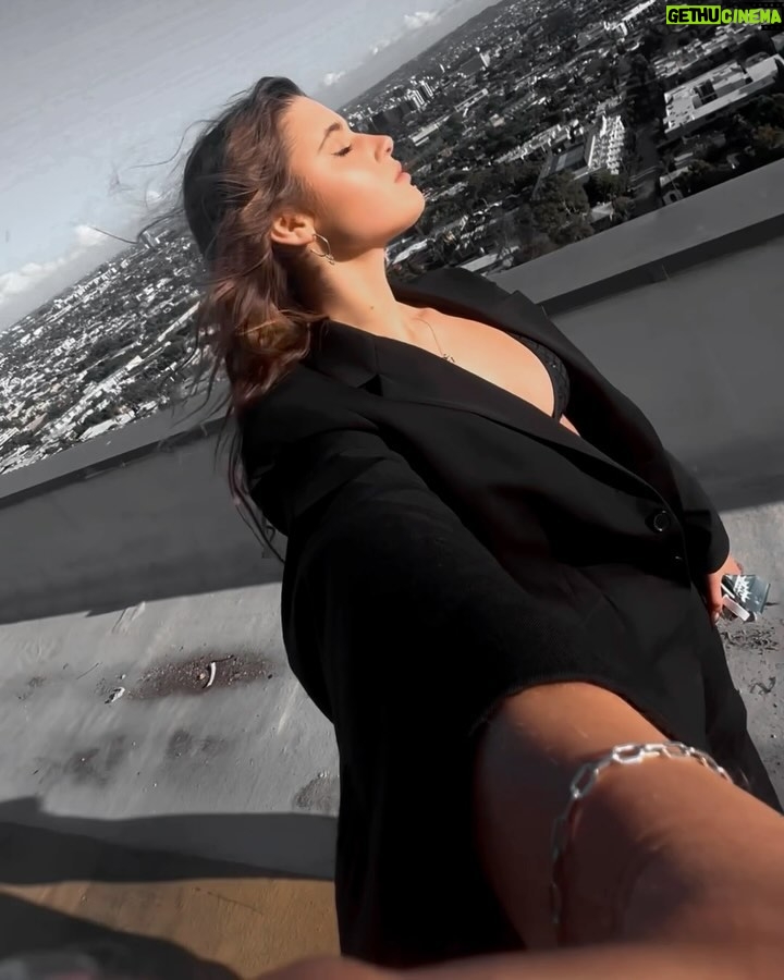 Savannah Clarke Instagram - M E R C Y __________________________________ I don’t know what this is ‘Cause you got me good Just like you knew you would ___________________________________ #PerformanceDay #Mercy #Duffy #NewSongCover #RoofTopPhotos #BlackSuits #SunsetBoulevard #GoldenHour #MermaidWaves #Siren #SavannahsSirens #CollectiveTrend #WomenInSuits #SuitsStyle #ootdSubmit __________________________________ __________________________________ 9000 Sunset Building