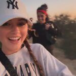 Savannah Clarke Instagram - C O N Q U E R __________________________ It’s not the mountain we conquer but ourselves ____________________________________ #RunyonCanyon #Hike #WalkMore #BackToNature #FreshAir #Exercise #FriendMoments #GettingFit #Sunsets #EveningHikes #LosAngelesWalks #StayFit #Conquer __________________________________ Runyon Canyon