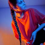 Savannah Clarke Instagram – I N T O 
T H E 
B L U E 
___________________________________

To shine your brightest light
Is to be who you truely are. 

____________________________________
#IntoTheBlue #BlueLight #Portrait_Visions #TakenByMe #PlayingWithLight #Contrast #UltraVioletLight #Orange #TshirtDress #LongBoots #KeepShining #ShineBright
___________________________________
_____________________________________ Sydney