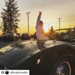 Scarlett Estevez Instagram - ❤️ #Repost @officialtomellis with @repostapp ・・・ #bts shot of @scarlye07 from the latest episode of #lucifer she suits the corvette right? ✌🏼😈 what a dream to work with...it's not easy pretending I don't like her 🤗 xxx