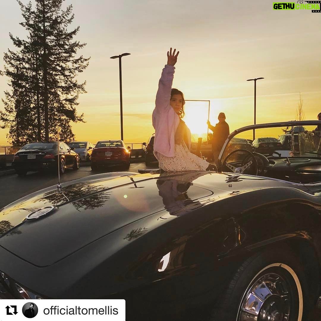 Scarlett Estevez Instagram - ❤️ #Repost @officialtomellis with @repostapp ・・・ #bts shot of @scarlye07 from the latest episode of #lucifer she suits the corvette right? ✌🏼😈 what a dream to work with...it's not easy pretending I don't like her 🤗 xxx