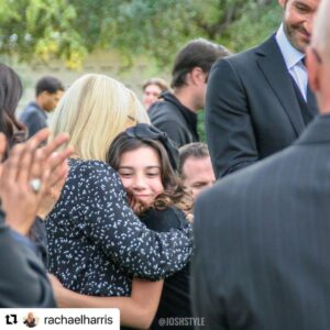 Scarlett Estevez Instagram - Favorite BTS picture ever. Thank you for capturing this @joshstyle. ❤️ 

#Repost @rachaelharris with @make_repost
・・・
I sure love this girl💖 and the smile on that man’s face💛#BTS @scarlye07  @officialtomellis @lucifernetflix 5B😈 Gah! 📸: the extremely talented @joshstyle