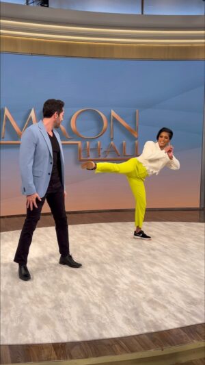 Scott Adkins Instagram - @johnwickmovie, you need an extra for the next movie? With the help of @thescottadkins, @tamronhall is available and now an expert at chambering the knee. 🥋🎥