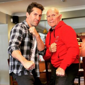 Scott Adkins Instagram - Fantastic Wednesday morning hanging out with the Blonde Fury @officialcynthiarothrock and Superfoot Bill Wallace 👊👊