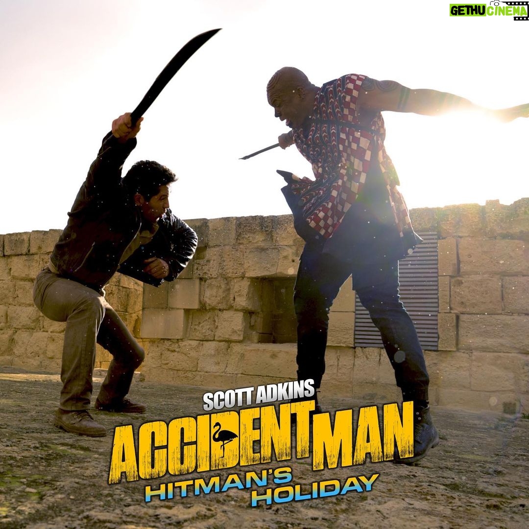 Scott Adkins Instagram - Accident Man: Hitman’s Holiday next week!!