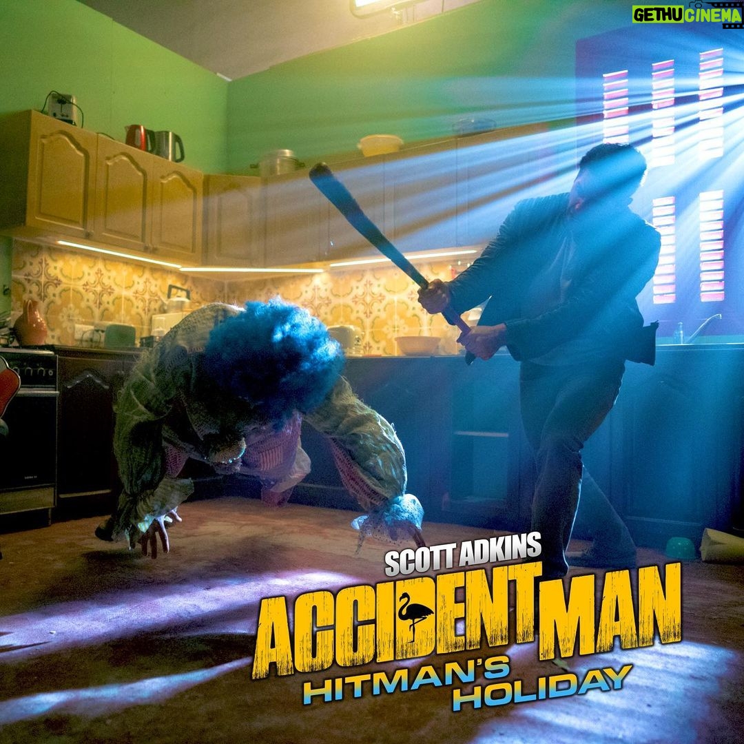 Scott Adkins Instagram - “Let’s play ball!” Accident Man: Hitman’s Holiday Oct 14th #accidentman2