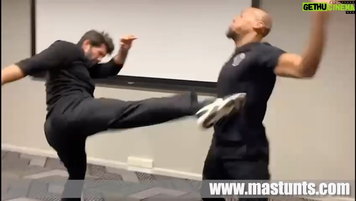 Scott Adkins Instagram - Fight rehearsal with @aarontoney for One More Shot! This was all done on a moving airport tram in One Shot. Practice makes perfect. The final noise is me having had enough 😜 Couldn’t do this without best fight choreographer in the business @timman79 #onemoreshot