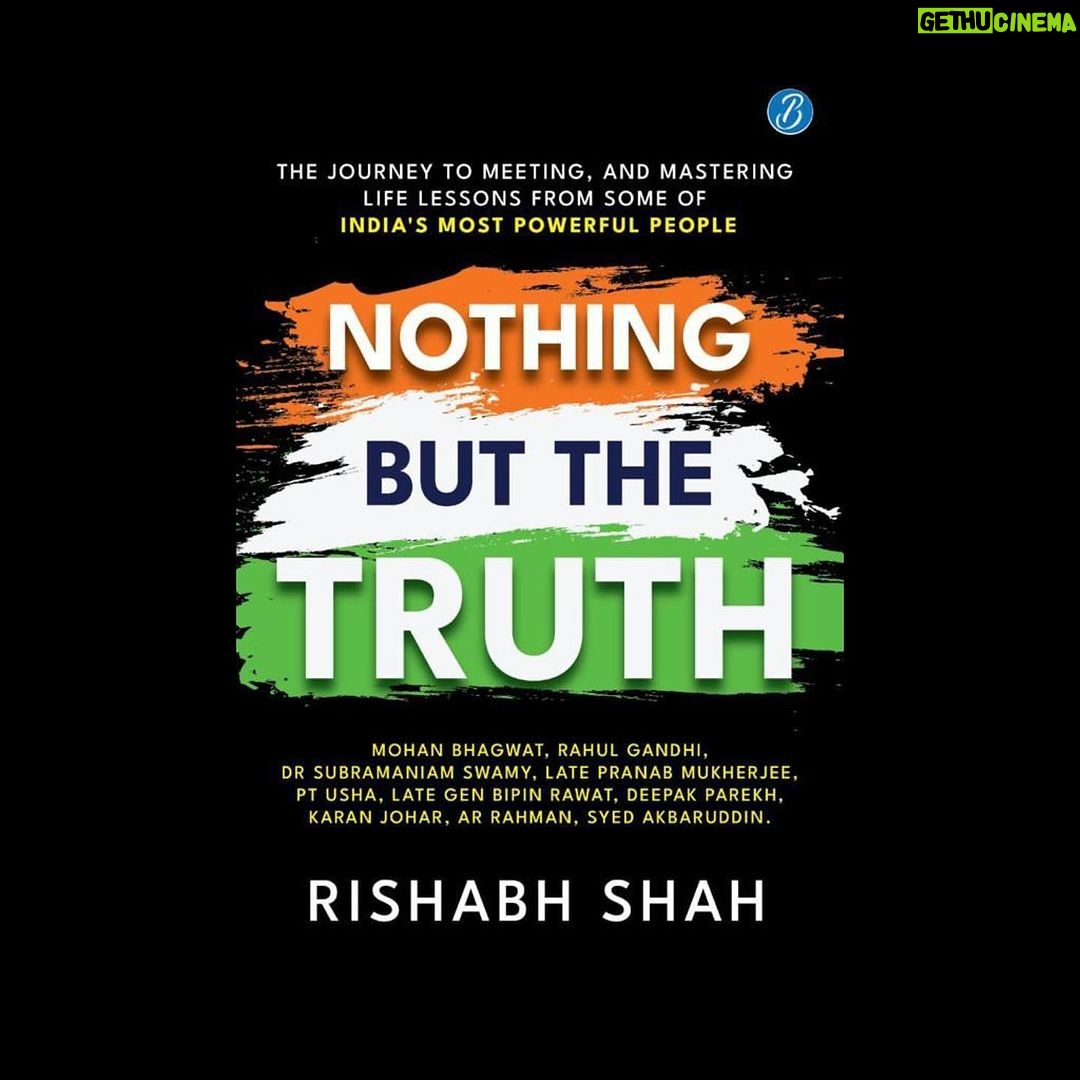 Shaan Instagram - I have seen first hand the work of @iimunofficial - to create an impact across continents. The network you have built without references and the way you use it for building leaders is inspiring. What I am glad to know isn’t just that you have penned what you have learnt from your many interactions with a diverse set of achievers but the fact that you put it in the context of real world problems. Wish you all the luck for #NothingButTheTruth @rishabhshah2012 Link to the book is: https://www.amazon.in/dp/9395192364