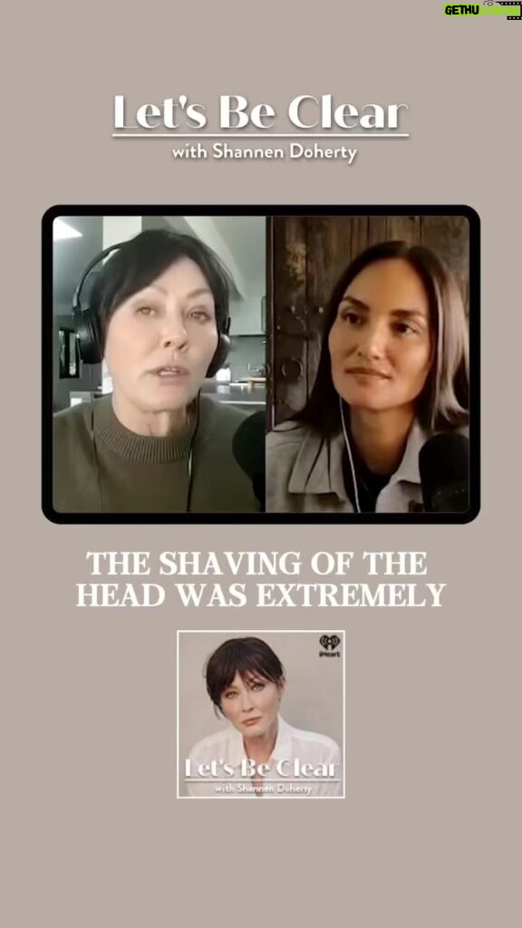 Shannen Doherty Instagram - It’s takes a lot of trust to put shaving of your hair into someone. I trusted @annemkortright with it. Even though she was flying blind 😀I picked right. Tune into this episode, we talk about hair loss, trauma, lack of libido for all women (not just cancer patients). As hard of conversations these are to have, they are necessary because women go thru crap. Peri menopause, menopause, cancer etc. It doesn’t make you less. We are more. Link in bio to listen.