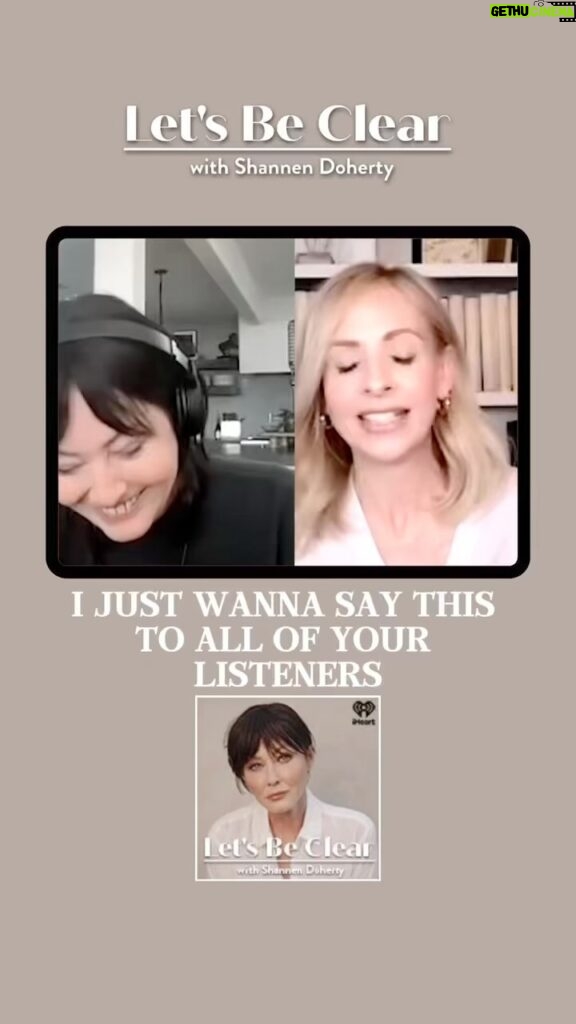 Shannen Doherty Instagram - What are doing this weekend besides listening to @sarahmgellar and me on @letsbeclearpod Link in bio. Listen anywhere you get podcast!! Have a beautiful weekend everyone