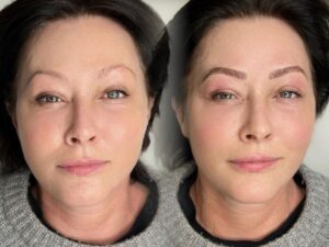 Shannen Doherty Instagram - Today I had the pleasure to meet @theshando and I was able to enhance her eyebrows shape ! Thank you for trusting us ❤️