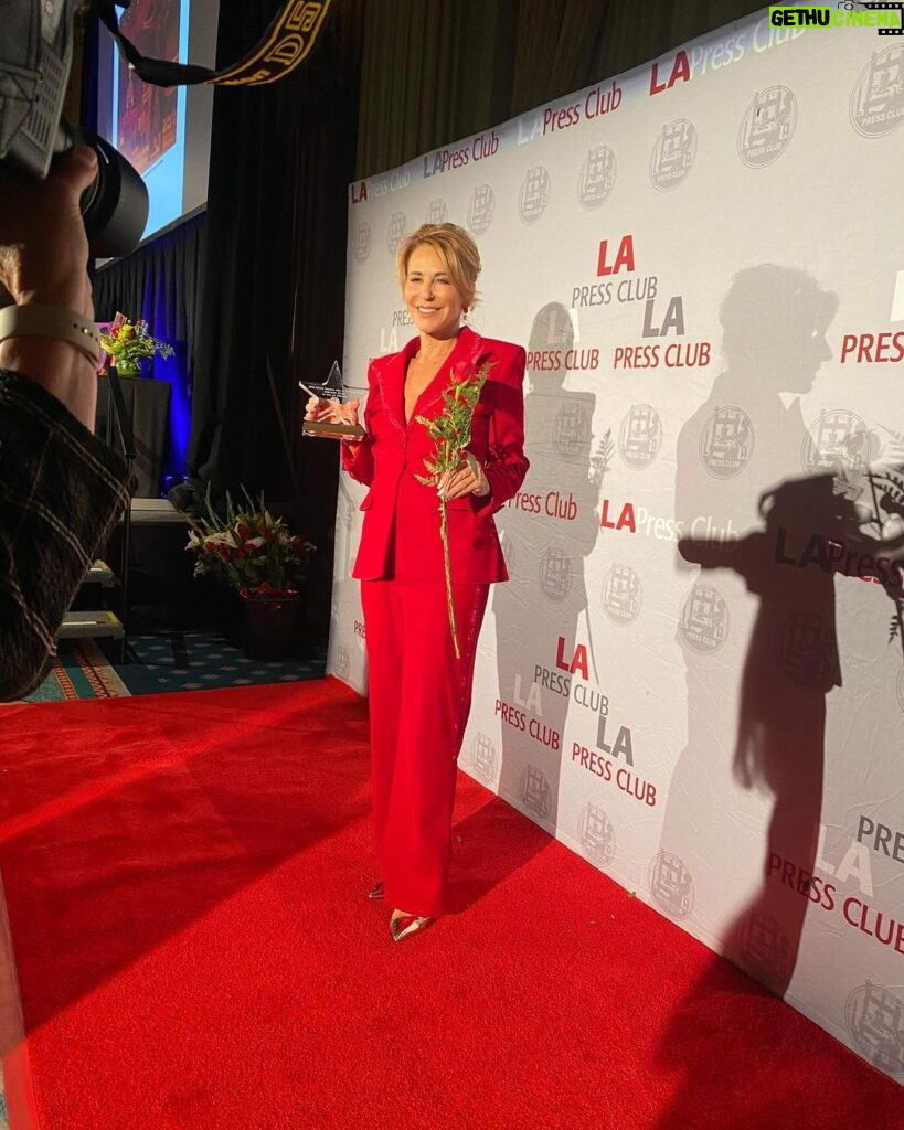 Sharon Stone Instagram - What a wonderful night at the Los Angeles Press Club National Entertainment Journalism Awards! My LA Stories team and I won three awards for our interviews and ! I’m honored to have won Journalist of the Year. Thank you to my Spectrum Team that makes our work possible and thanks to Anaconda Productions- who I couldn’t do this without! Congratulations to all!!