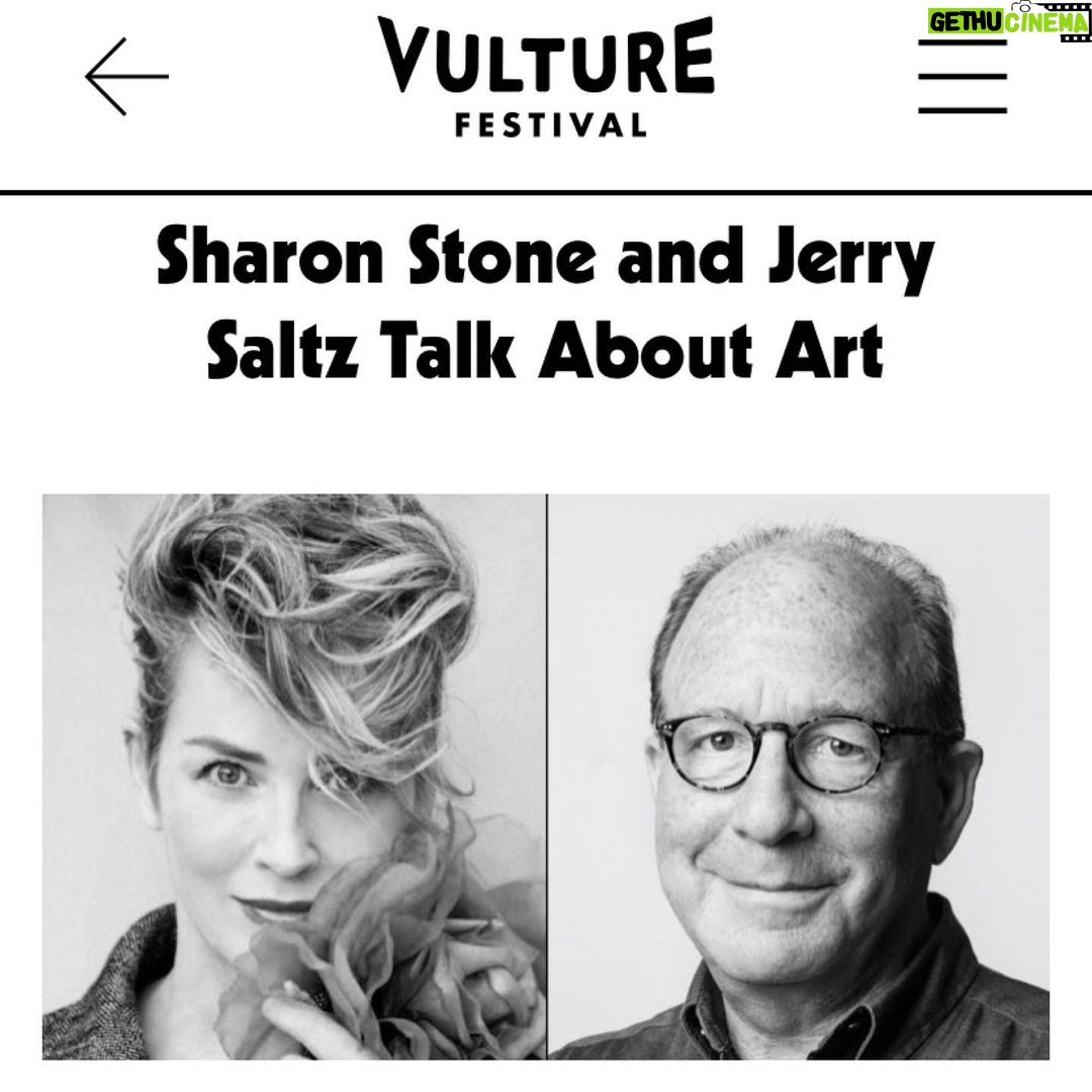 Sharon Stone Instagram - Honored to talk about my painting and creative process this Saturday @ 12:00 PM with @nymag’s senior art critic @jerrysaltz as part of @vulturefestival. Ticket link in Stories.