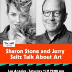 Sharon Stone Instagram - @sharonstone’s name has long been synonymous with cinema, but now she’s branching out into a different visual medium: fine art. An experiment that began in the early days of the COVID-19 pandemic has blossomed into her first full exhibition. To celebrate the beginning of this new era, Stone will be at #VultureFestival to sit with @nymag’s senior art critic, @jerrysaltz, to discuss her daily painting practice, the inspiration behind it, and everything else she loves about the world of art! Link in bio for tickets.