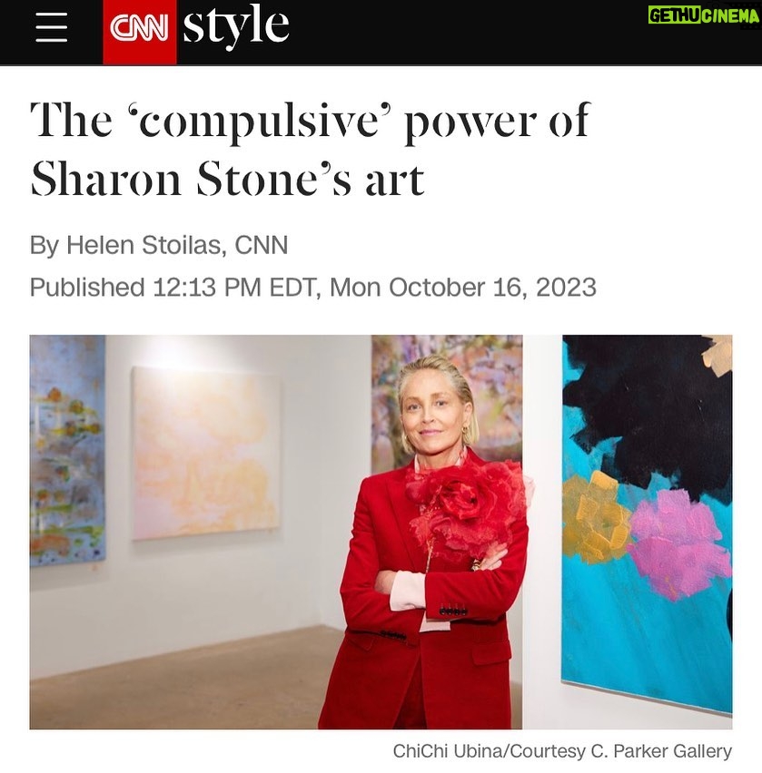 Sharon Stone Instagram - With profound thanks to @cnn and @rubyvrooooom for taking the time to see me @cparkergallery.