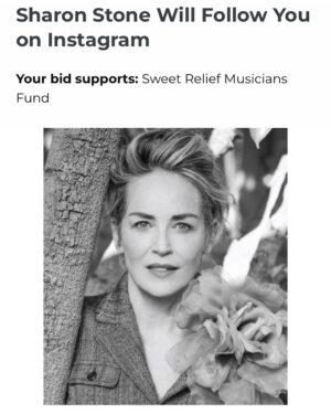 Sharon Stone Instagram - I’m proud to support @sweetreliefmusiciansfund and their work helping musicians struggling with disability, age-related problems, and physical or mental health issues by joining in their charity auction. Bids available at the link in my bio.