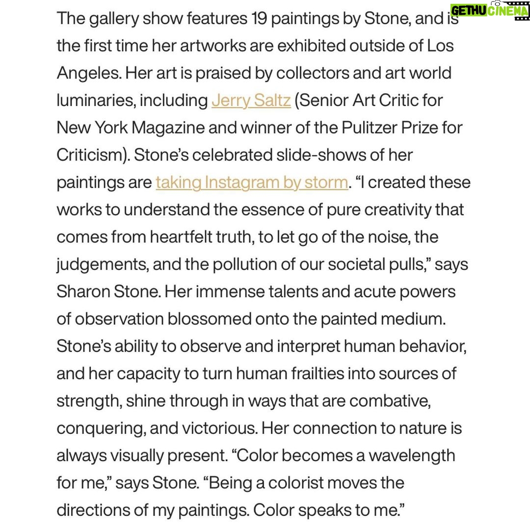 Sharon Stone Instagram - Thank you @360magazine and @cparkergallery for featuring my paintings❣️