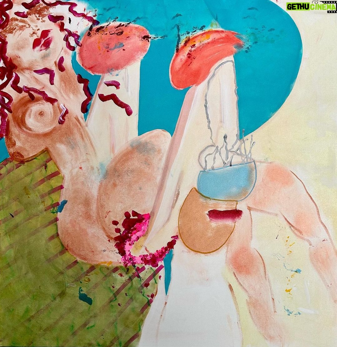Sharon Stone Instagram - GRAVITY 4x4 acrylic on canvas S STONE