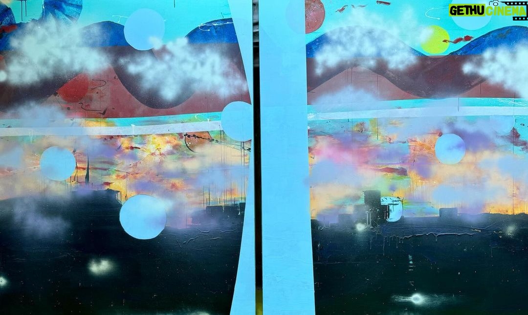 Sharon Stone Instagram - SHANGHAI 72x120 ft Diptych S STONE