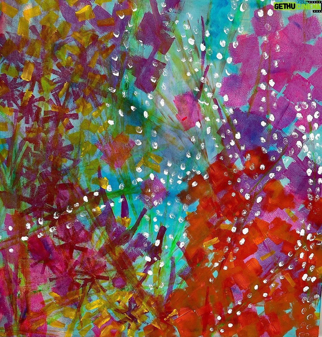 Sharon Stone Instagram - Oops some pussy willows fell on my painting