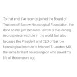Sharon Stone Instagram - I am proud to support the work of the amazing @michael_t_lawton and @barrowneuro. Help @supportbarrow and their groundbreaking research by reserving your ticket for Neuro Night on Oct. 27. Link in Stories.